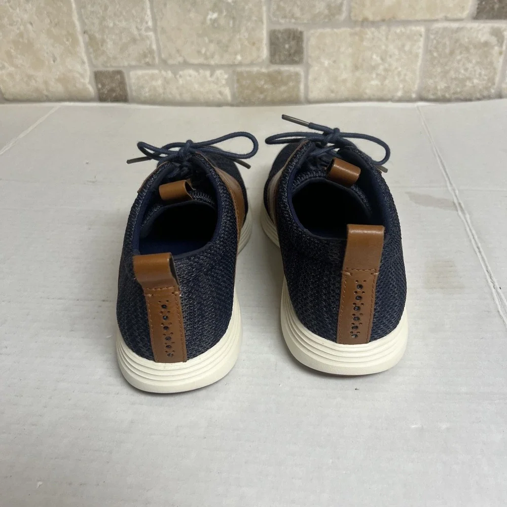 Cole Haan Grand OS Mens 8.5 C31348‎ Navy Blue And Brown Casual Tennis Shoe